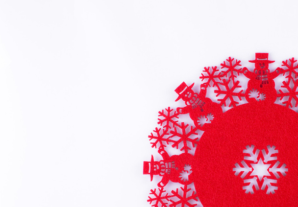 rote Schneeflocke - Foto, Bild