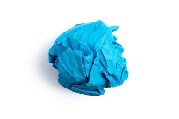 Crumpled Paper Ball Isolated - Foto, Imagen