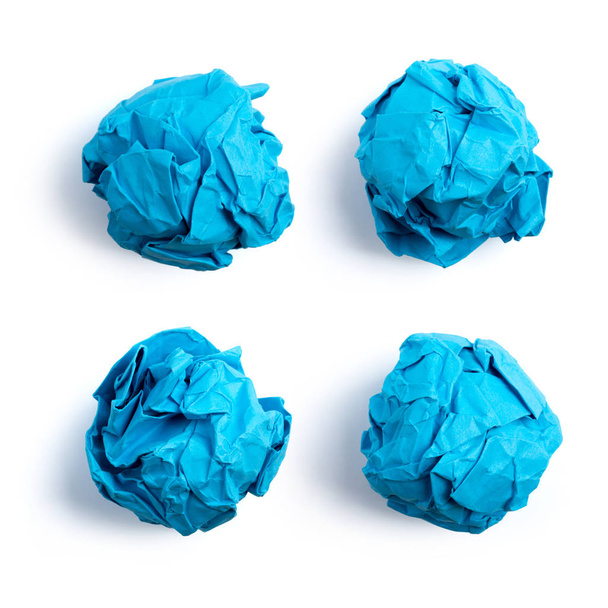 Gyűjteménye színes gyűrött papír labdák - Fotó, kép