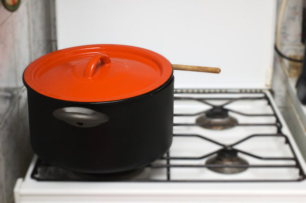 Pot on stove - Photo, Image