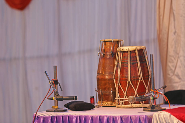 the indian traditional drum and musical drums - Foto, afbeelding