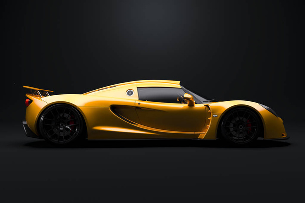 3D рендеринг красивого спортивного автомобиля - Фото, изображение