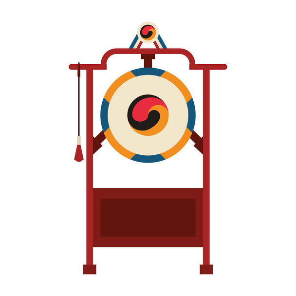 Asian gong instrument - Vector, Image
