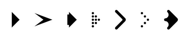 Set of black vector arrows. Arrow icon. Arrow vector icon. Arrow. Arrows vector collection - Vector, Image