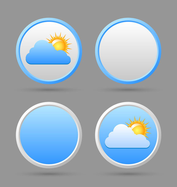 Weather icons and blank templates - ベクター画像