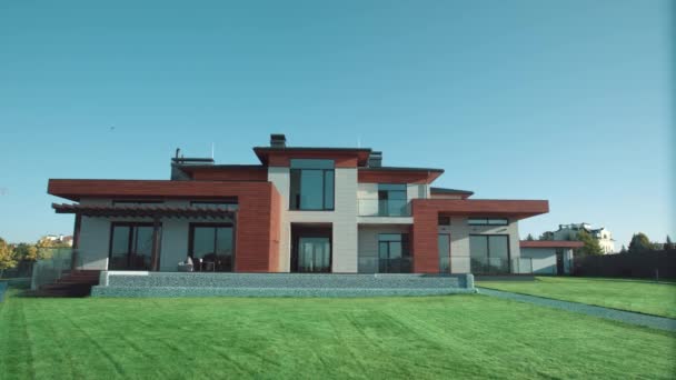 Luxury modern house. Private residance. Expencive residential villa. - Footage, Video