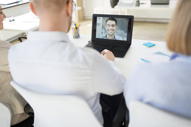 business team having video conference at office - Photo, Image