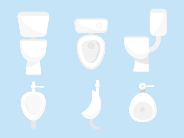 Set Toilettenschüssel und Männer Urinal - Vektor, Bild