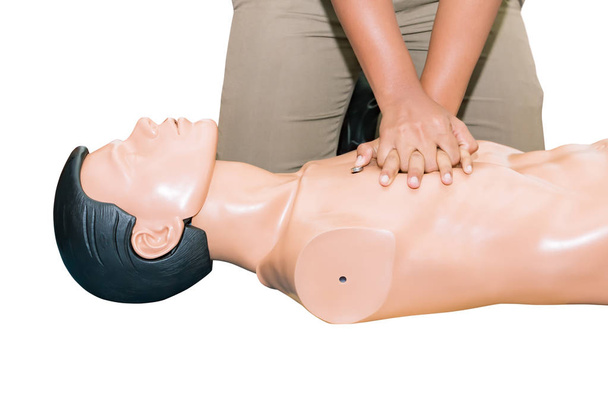 CPR pomoc manekina szkolenia medycznego - Zdjęcie, obraz