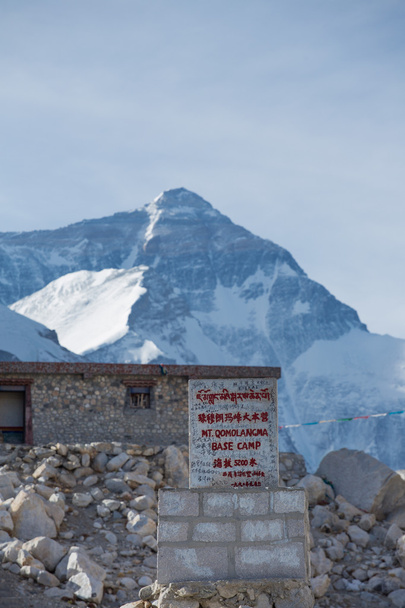 Mount everest v základním táboře v Tibetu v Číně - Fotografie, Obrázek