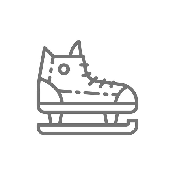 Skates, sports equipment line icon. - Vector, Image
