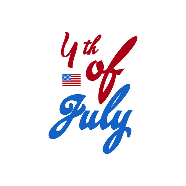 Η τέταρτη ημέρα της ανεξαρτησίας της Αμερικής. Αφίσα πανό ή ευχετήρια κάρτα ημέρα ανεξαρτησίας - Διάνυσμα, εικόνα