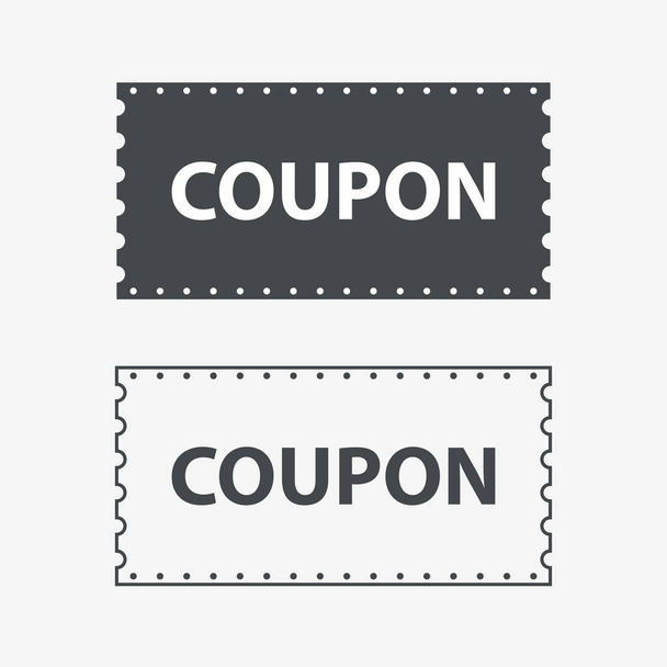 Coupon icons. Discount Coupons Tickets Card. Coupon for web design - ベクター画像