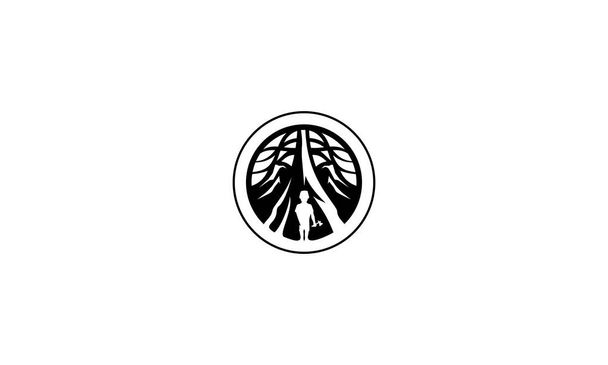 ağaç kökü dal logosu simgesi vektör - Vektör, Görsel