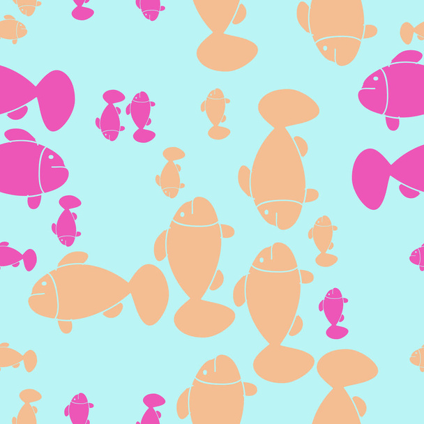 Seamless pattern of abstract colorful fishes - Fotó, kép