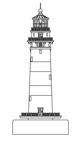 孤立した灯台線図 - ベクター画像