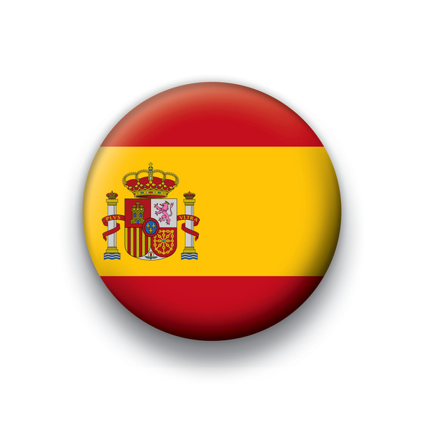Vector flag button series of all sovereign countries - Spain - Vector, Image