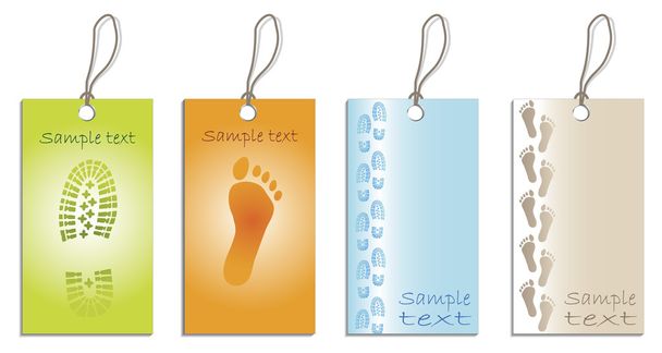 Foot labels - Vector, Image
