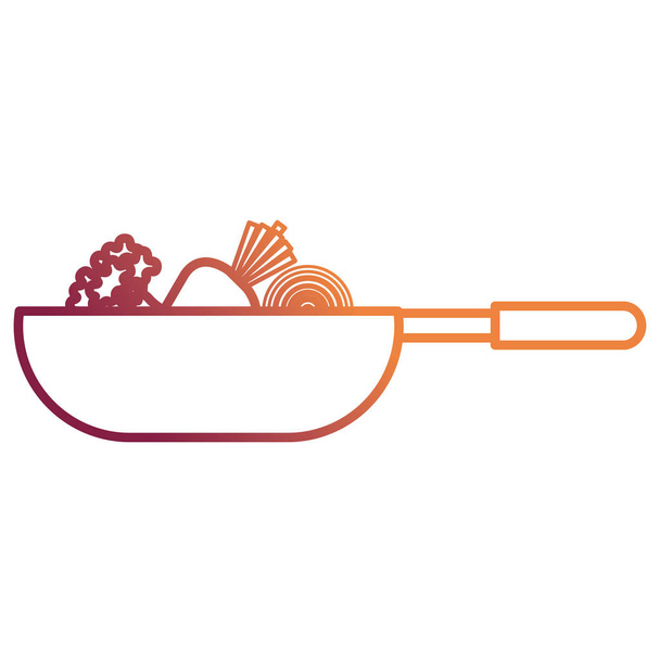 ikona hrnce na vaření zeleniny - Vektor, obrázek