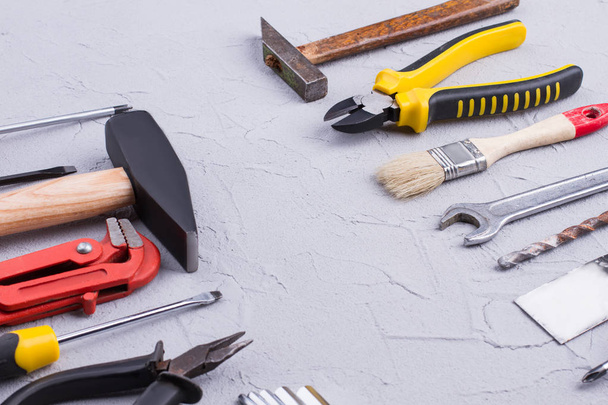 Repair carpenter tools and copy space. - Photo, Image
