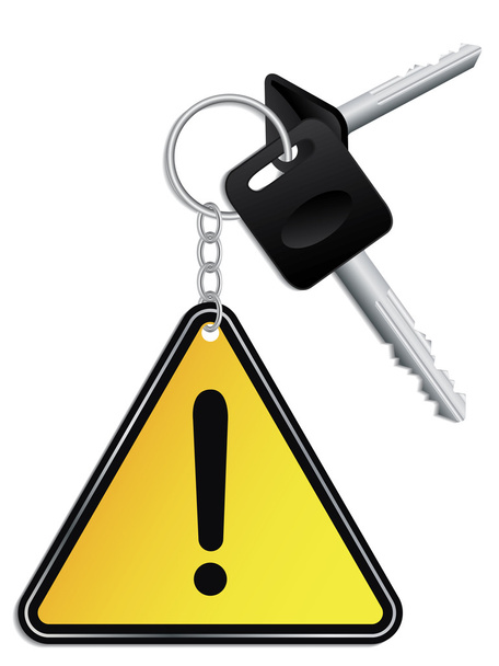 sleutels en waarschuwing sleutelbewaarder - Vector, afbeelding