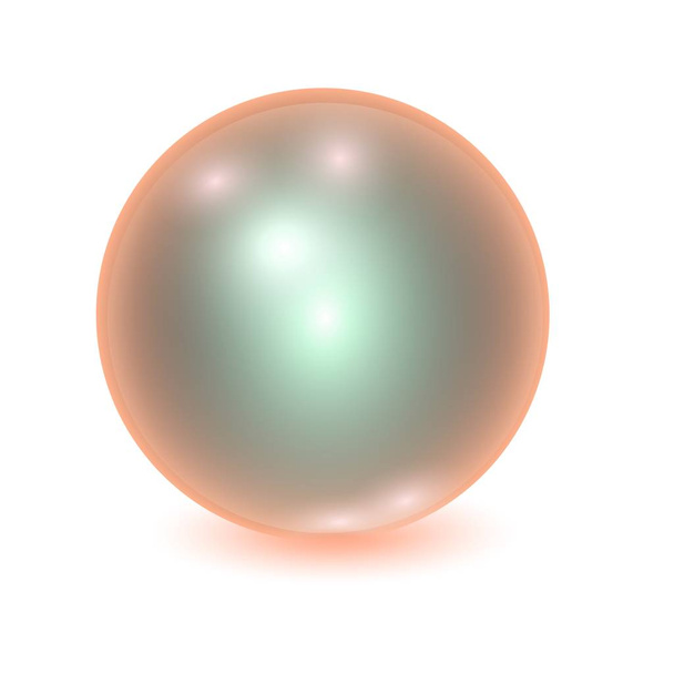 Vector realistic orange metall ball - Διάνυσμα, εικόνα