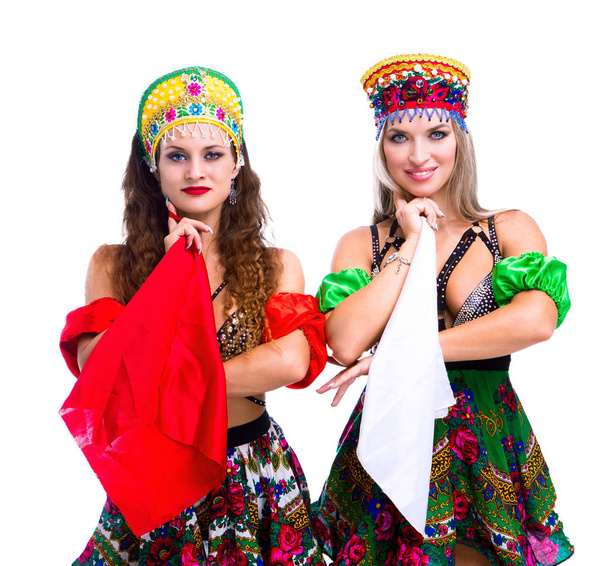  dancers performing russian traditional folk dance  - Zdjęcie, obraz