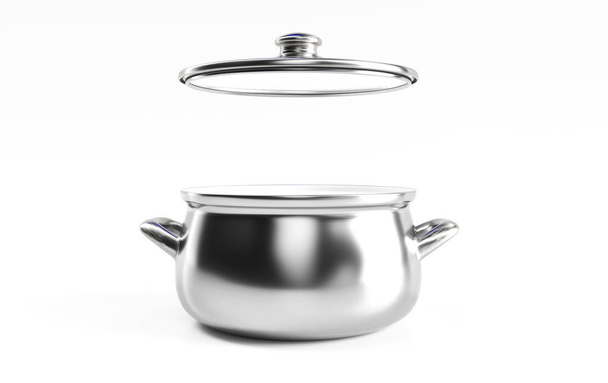 3d kitchen pan concept. 3d rendered illustration - Valokuva, kuva