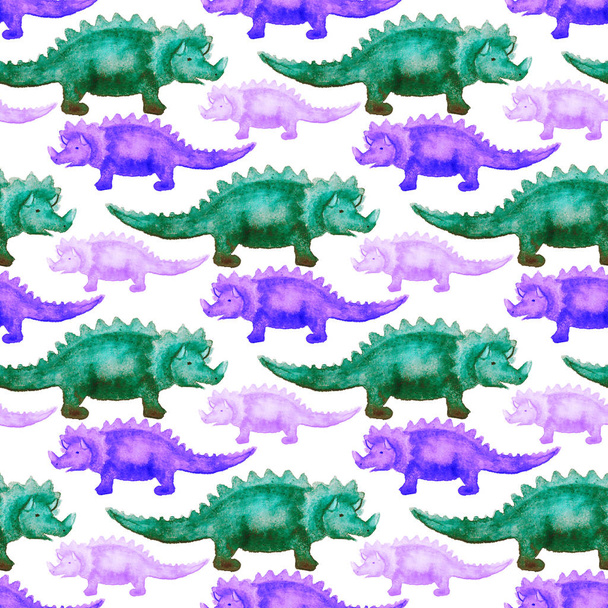 Seamless pattern with dinosaurs - Foto, imagen