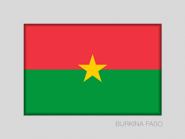 Bandera de Burkina Faso. Ratio Nacional de Aspecto del Alférez 2 a 3 en Gra
 - Vector, Imagen