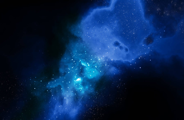 Nebulosa del espacio profundo y fondo de galaxia 3d ilustración
. - Foto, imagen