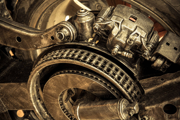 Close-up gears of engine - Photo, Image