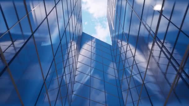 Glass maze big skyscraper building - Footage, Video