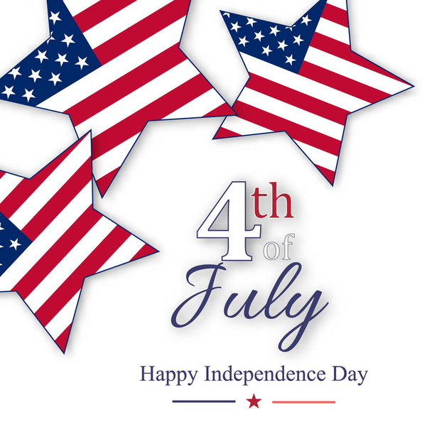 Happy Independence Day greeting card. Vector illustration - Vector, Image