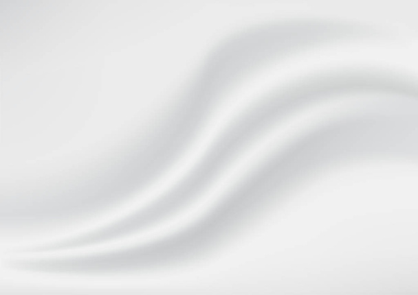 abstrakte Textur Hintergrund. weiße und graue Satinseide. Tuch fa - Vektor, Bild