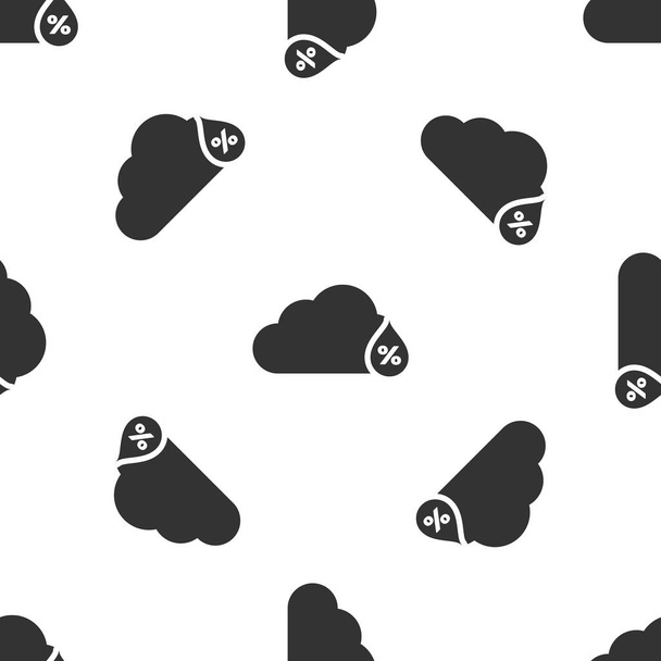 Grey Humidity icon isolated seamless pattern on white background. Weather and meteorology, cloud, thermometer symbol. Vector Illustration - Vecteur, image