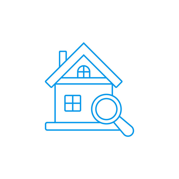 Ikona vyhledávacího domu-hledání vektorů pro podpis - Vektor, obrázek