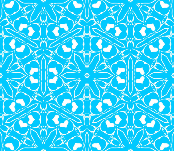 blue and white abstract ornamental background - Photo, Image
