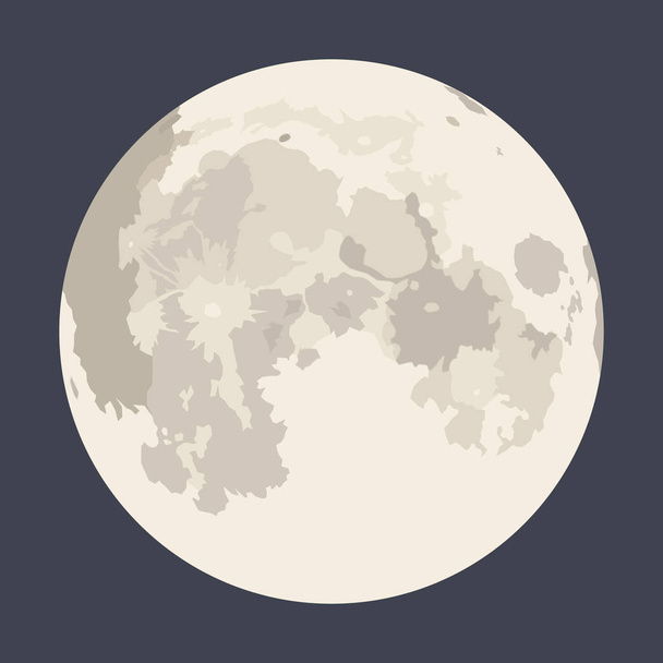 Full moon in the night sky - Vector, Image