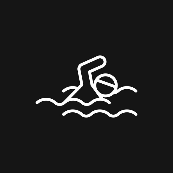 Symbole de signe vectoriel d'icône de natation pour la conception
 - Vecteur, image