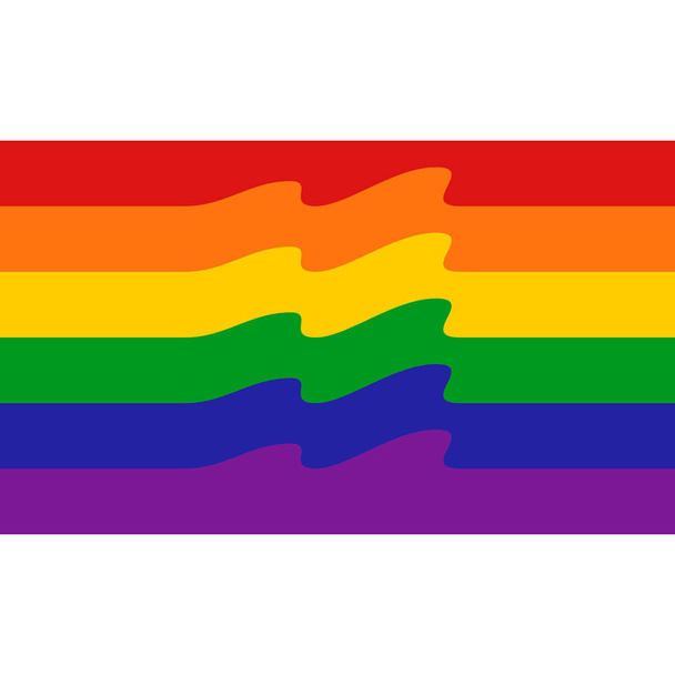Веселка прапор серце кольоровий гордість ЛГБТ для лесбійської геїв бісексуалів і транссексуалів елемент дизайну - Вектор, зображення