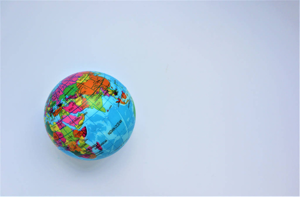 mock earth globe, worldwide on white background - Foto, Imagem