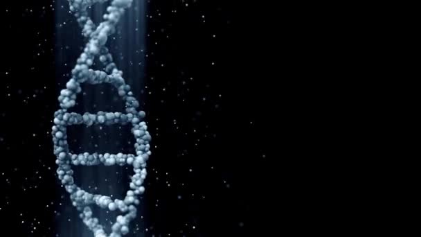 Konceptualna pętla animacji 3D niebieskiego modelu molekuł DNA - Materiał filmowy, wideo