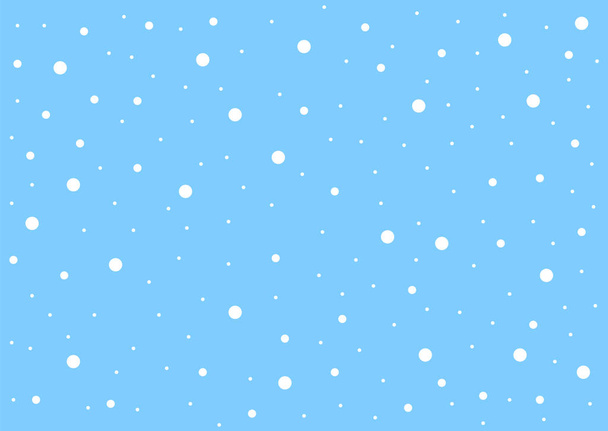 White snow falling, winter seamless pattern, poster design template, vector illustration - Vector, Image