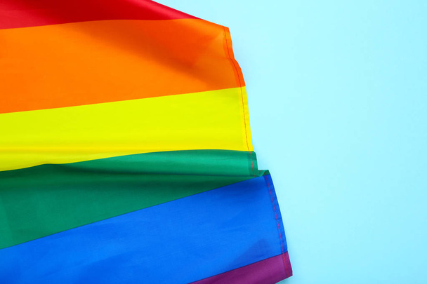 Rainbow flag on mint background - Foto, imagen