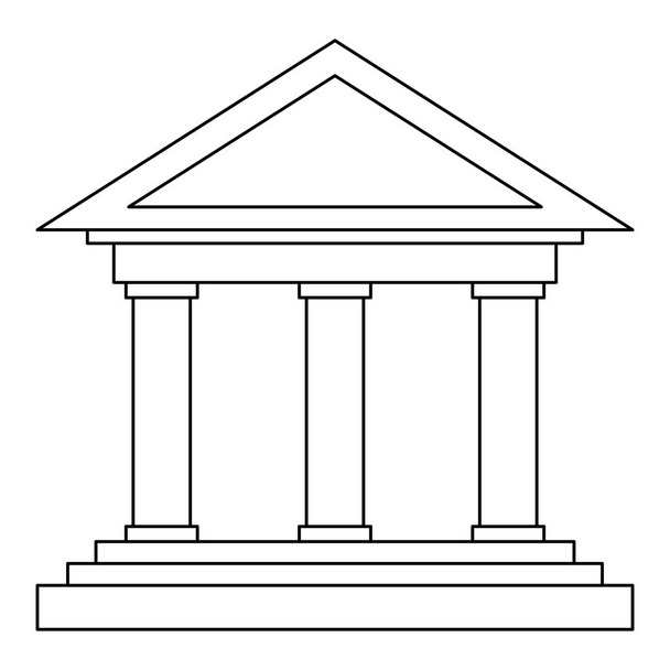 банківське будівництво ізольована ікона
 - Вектор, зображення