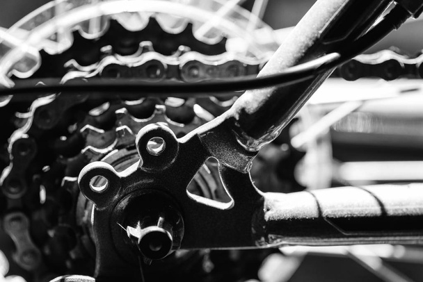 Closeup of a Bicycle Rear Gear Cog System - Photo, Image