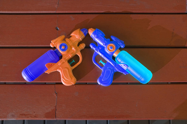 Plastová vodní pistole, koncept Songkran festival  - Fotografie, Obrázek