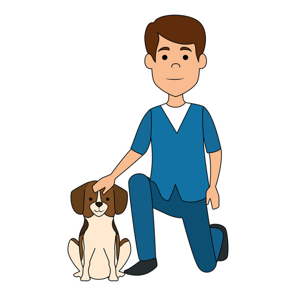 állat-egészségügyi orvos kutya avatar karakter - Vektor, kép