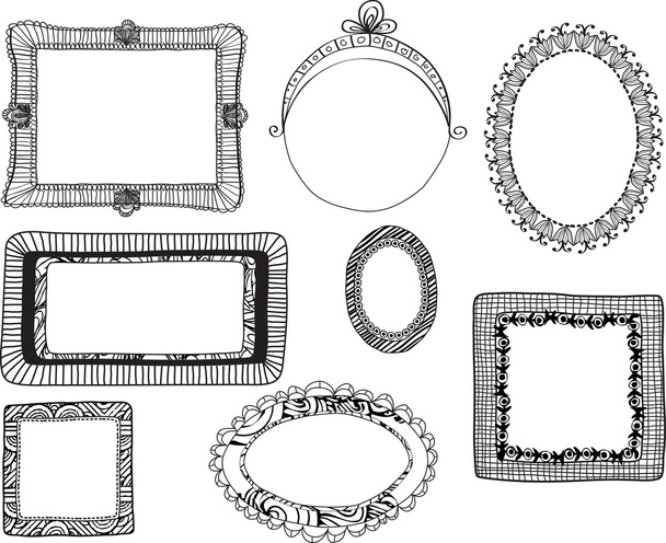 Doodle frames - Vector, afbeelding